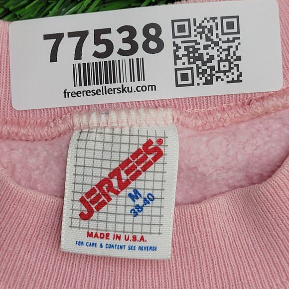 Vintage 1989 Floral Sweatshirt Womens Medium 18x23 Pink USA - Picture 8 of 13